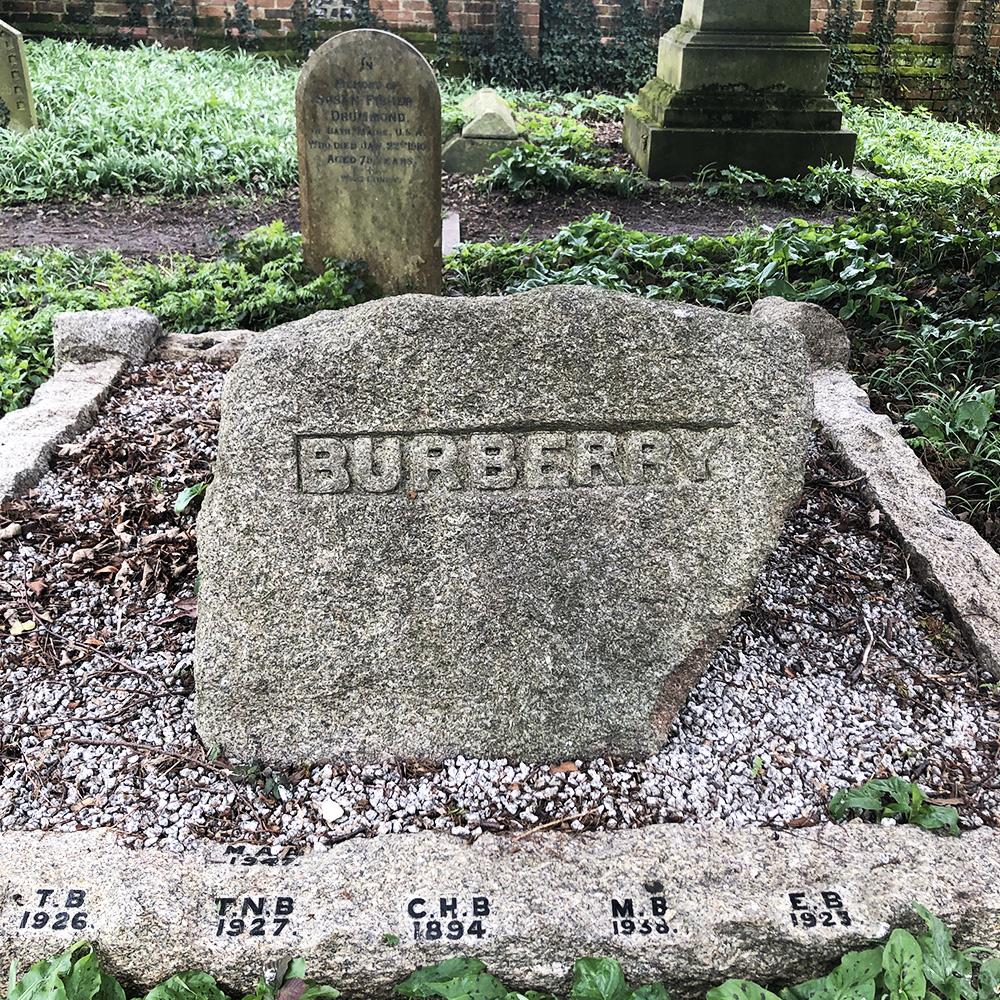 Thomas Burberry's Grave In Basingstoke Holy Ghost Cemetary