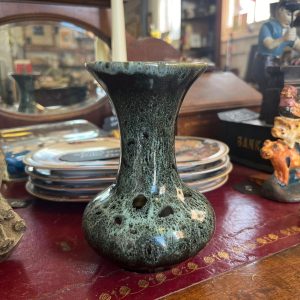 1970’s Fosters Pottery, Green Honeycomb Vase, Made in England