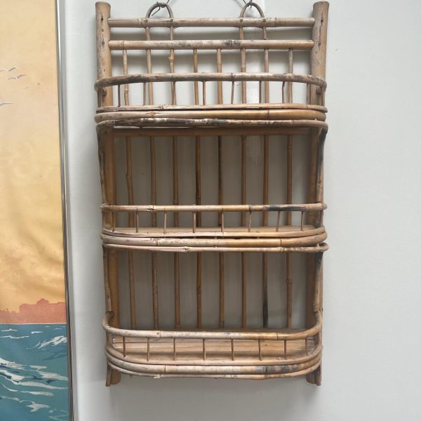 Vintage Cane Wall Shelf