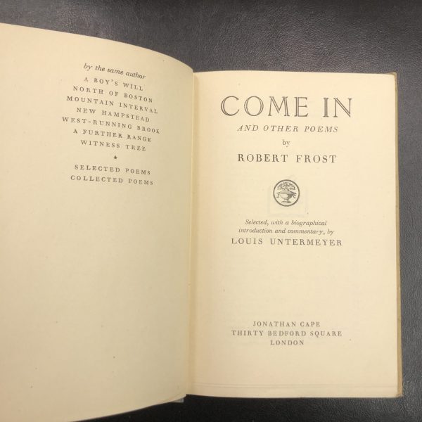 Come In - Poems by Robert Frost Selected by Louis Untermeyer - Image 5
