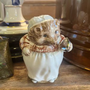 Mrs Tiggy Winkle with gold iron. Gold back stamp.