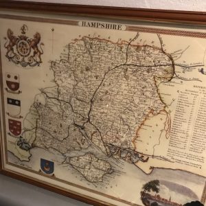 Framed Map Of Hampshire