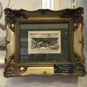Hound Bitch & Whelps, J Whetle, 1810, Framed
