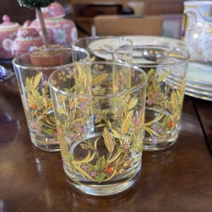 Vintage M&S Harvest Design Glasses x 4