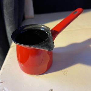 Lovely Old French Enamel Milk Server