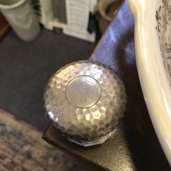 Antique Sterling Silver Hallmarked Vanity Pot - Image 2