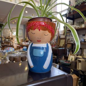 Land Girl Ceramic Planter