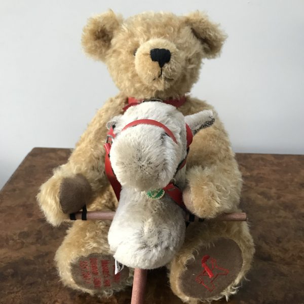 European Edition Hermann Sonneberg Museum Bear 2001 With Hobby Horse - Image 2