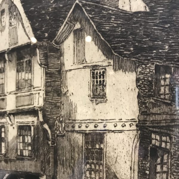 Beautifully Framed Signed Etching. Market Day, Dinan, Brittany, 1910, Louis Whirter - Image 4