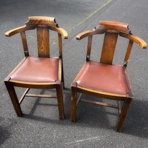 Pair of lovely old oak chairs