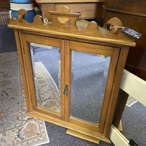 Lovely Antique Corner Cabinet With Mirrored Doors