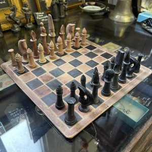 Beautiful Hand Carved Vintage African Soapstone Chess Set