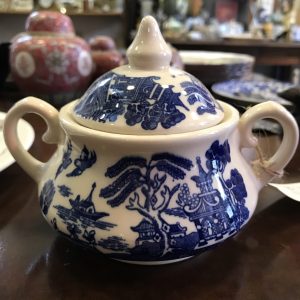 Blue Willow Sugar Bowl, 1930s