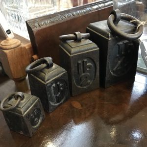 Antique Set Of Weights x 4