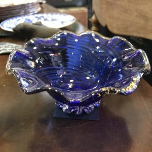 Cobalt Blue / Gold Serving Bowl