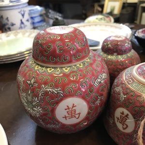 Old Famille Rose Ginger Jar