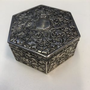 Art Nouveau Style Silver Plated Trinket Box