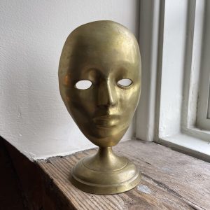 Mid century Brass Mask Ornament