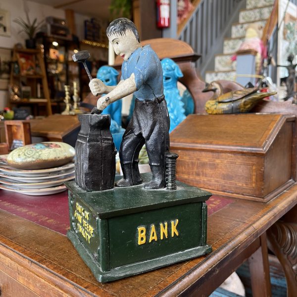 Cast Iron Bank on John Deere Quality Money Box - Image 3