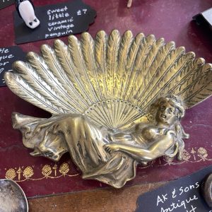 Card Holder, Brass, Art Nouveau Style