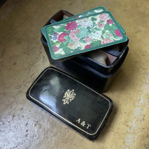 Vintage Italian Leather Playing Cards