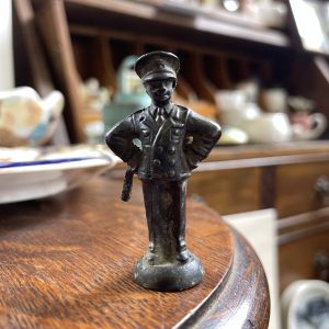 Antique Cold Painted Bronze Officer Figurine