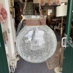 Lovely Crackle Lantern, Glass