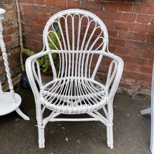Vintage Painted Cane Chair
