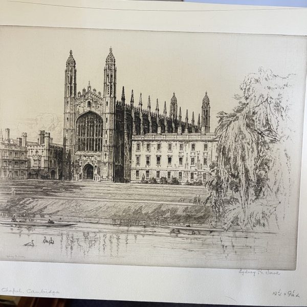 Sydney R jones Signed Etching Of Kings College Chapel Cambridge - Image 2