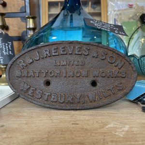 Fabulous Old Iron Works Makers Plate