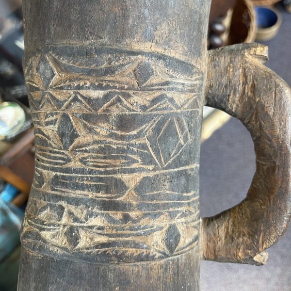 Superb Carved Antique Drum, Thought To Be From Papa New Guinea - Image 2