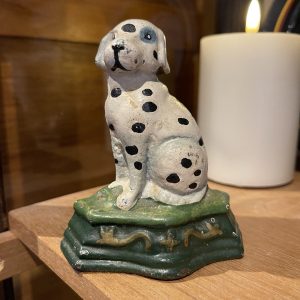 Cast Iron Dalmation Hand Painted Doorstop