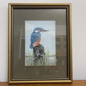 Kingfisher Silk Woven Picture -JJ Cash of Coventry
