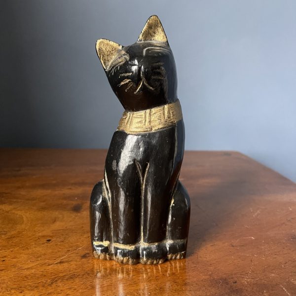 Cute Vintage Black And Gold Cat - Image 2