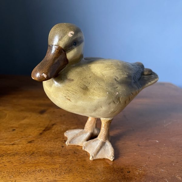Unusual Ceramic And Wooden Duck