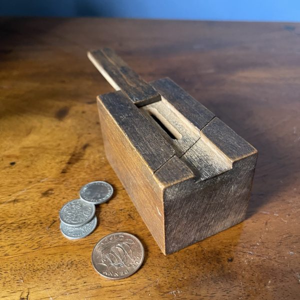 Lovely Vintage Hand Made Puzzle Money Box - Image 2
