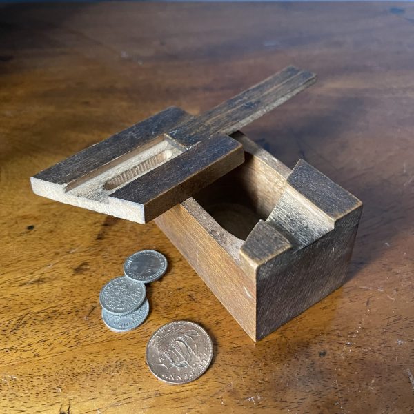 Lovely Vintage Hand Made Puzzle Money Box