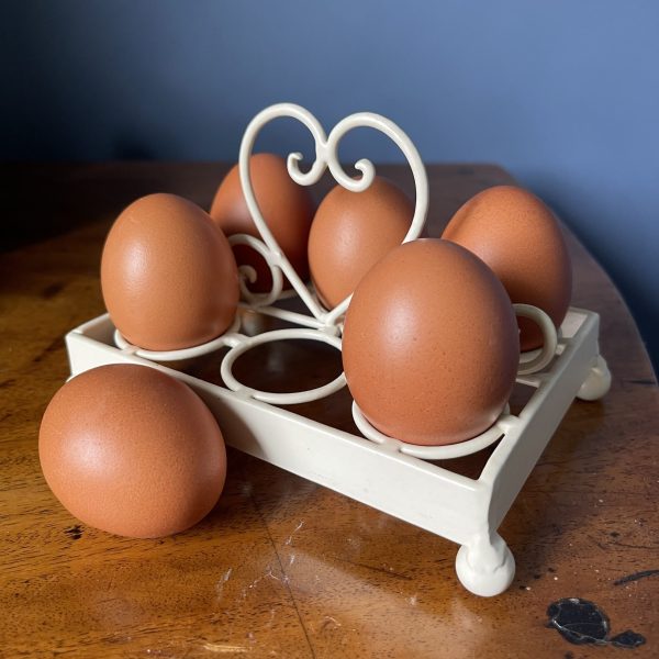 Painted Metal Egg Holder