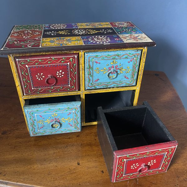Pretty Little Multicoloured Wooden Drawers - Image 2