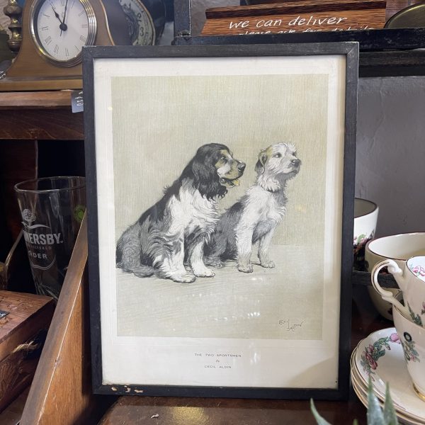 Lovely Cecil Aldin Lithograph, The Two Sportsmen