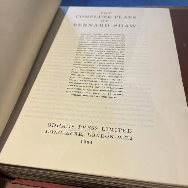 The Complete Plays Of Bernard Shaw, 1934 - Image 4