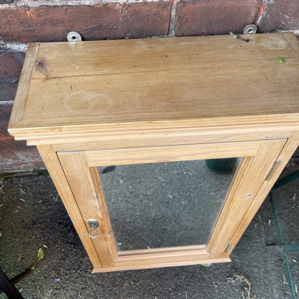 Lovely Pine Mirrored Wall Cabinet - Image 4