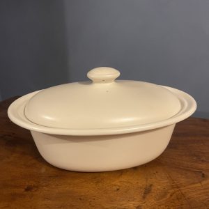 Vintage Oval Stoneware Casserole Pot