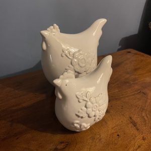 Pair Of Ceramic Chickens