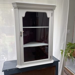 Splendid Chalky White Corner Cabinet