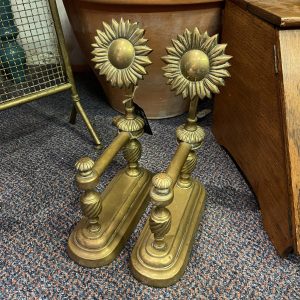Antique Brass Fire Dogs