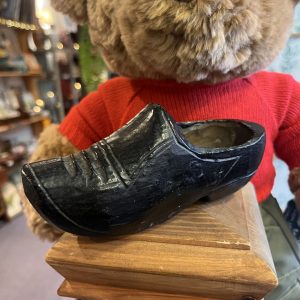 Small antique handcarved wooden clog