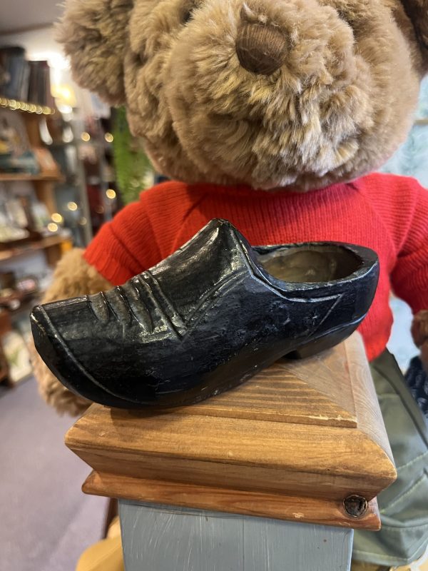 Small antique handcarved wooden clog