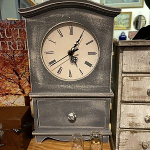 Vintage Style Clock With Drawer