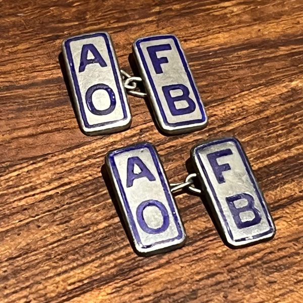 Ancient Order of Froth Blowers Antique Silver & Enamel Cufflinks - Image 4